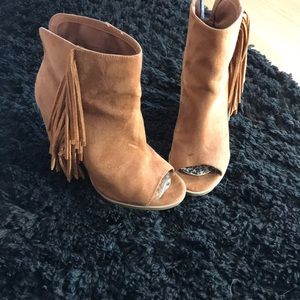 Brown suade boots